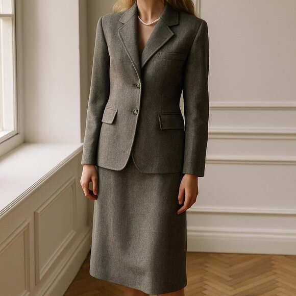 Vintage Evan Picone Womens Jacket Blazer Size Small Black Wool Academia - Picture 1 of 16